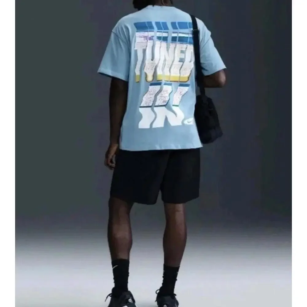 $45 Men's Nike Sportswear Max90 Tuned In TN Air Loose Fit  T-Shirt HJ0750 Blue M
